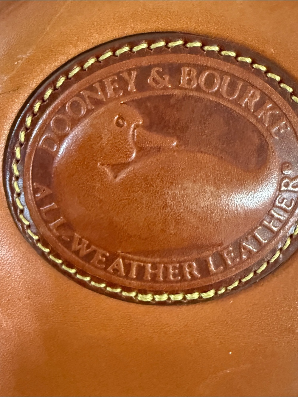 Vintage Dooney & Bourke AWL Leather Black & Tan Bucket Bag with Matching Wallet - Picture 5 of 14